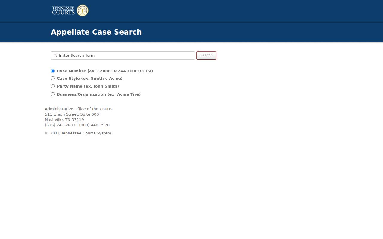 Loudon County court calendar appellate search