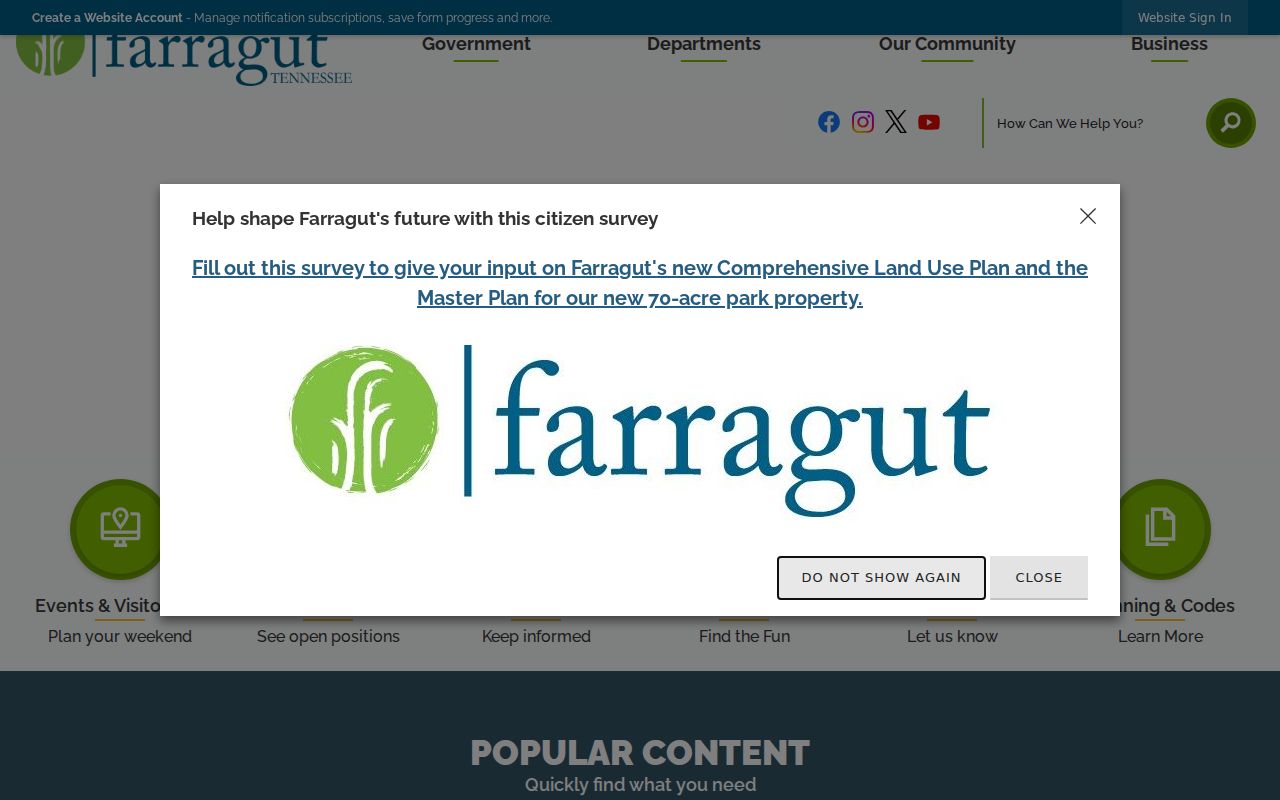 Farragut town website serving as court docket civic context