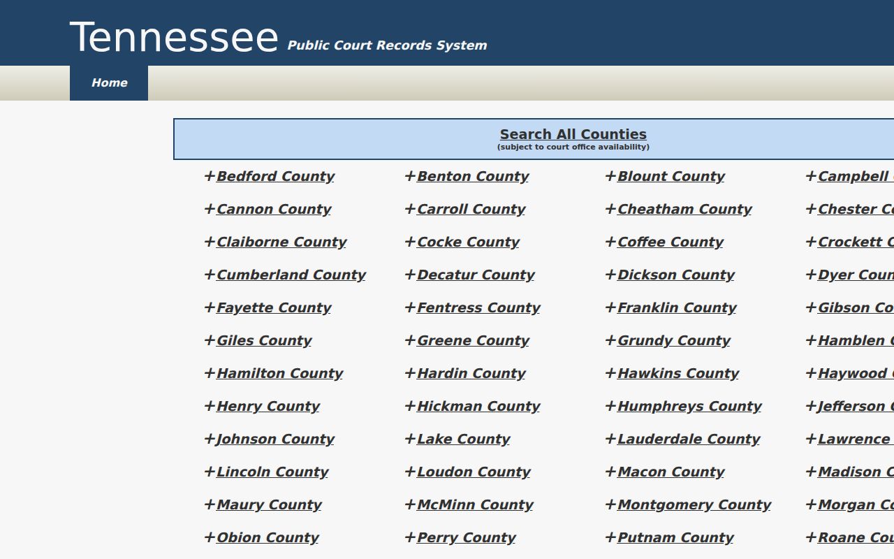 Loudon County court docket Tennessee Case Finder